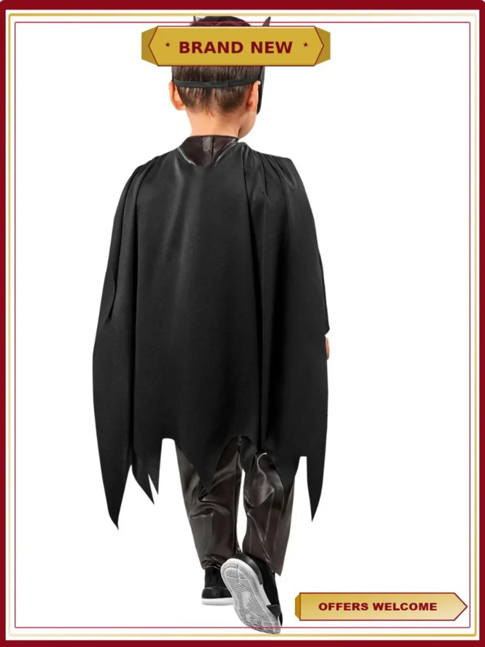 Batman Muscle Chest Costume Toddler 2T with Cape and Mask for Halloween